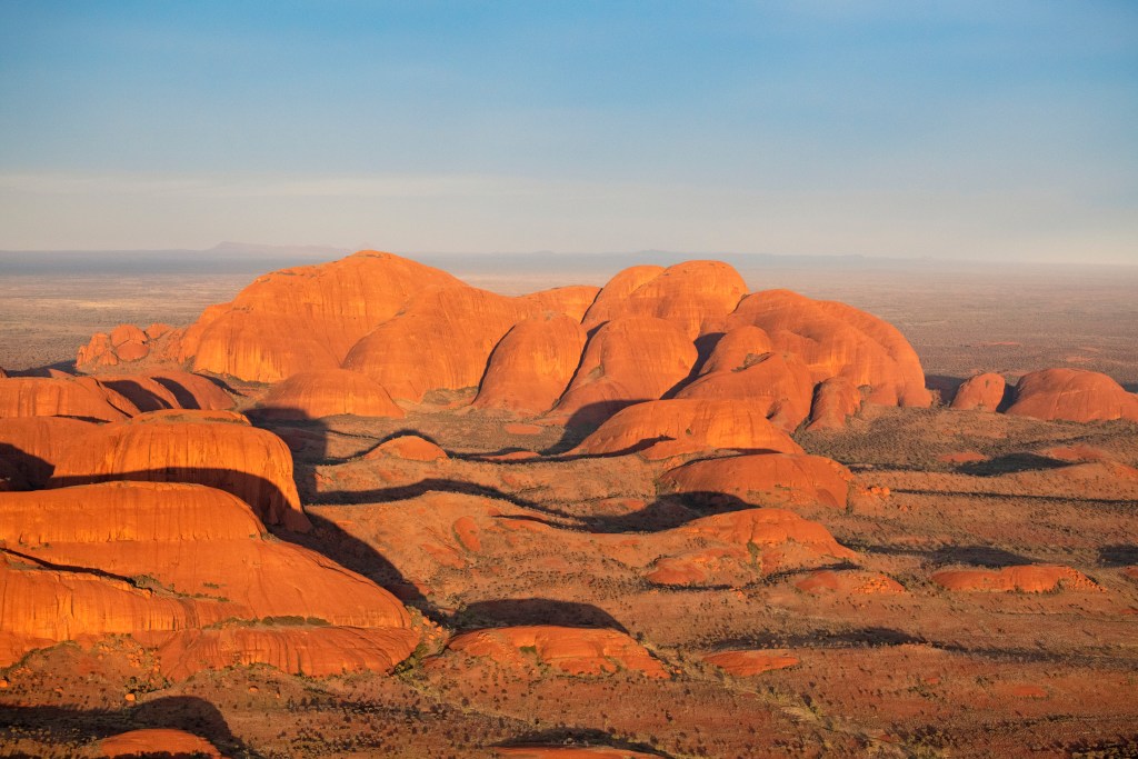 View of Kata Tjuta from a scenic helicopter flight