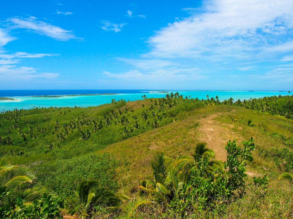 View from Maunga Pu hill Aitutaki