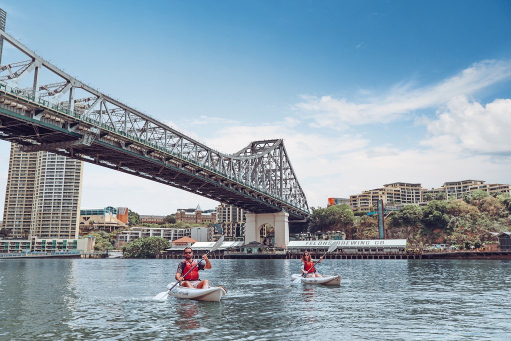 Kayaks on Brisbane River
