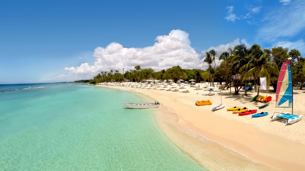 A top angle shot of the Minitas Beach, Casa De Campo Resort & Villas - a celebrity famous resort on Luxury Escapes - Luxury Escapes