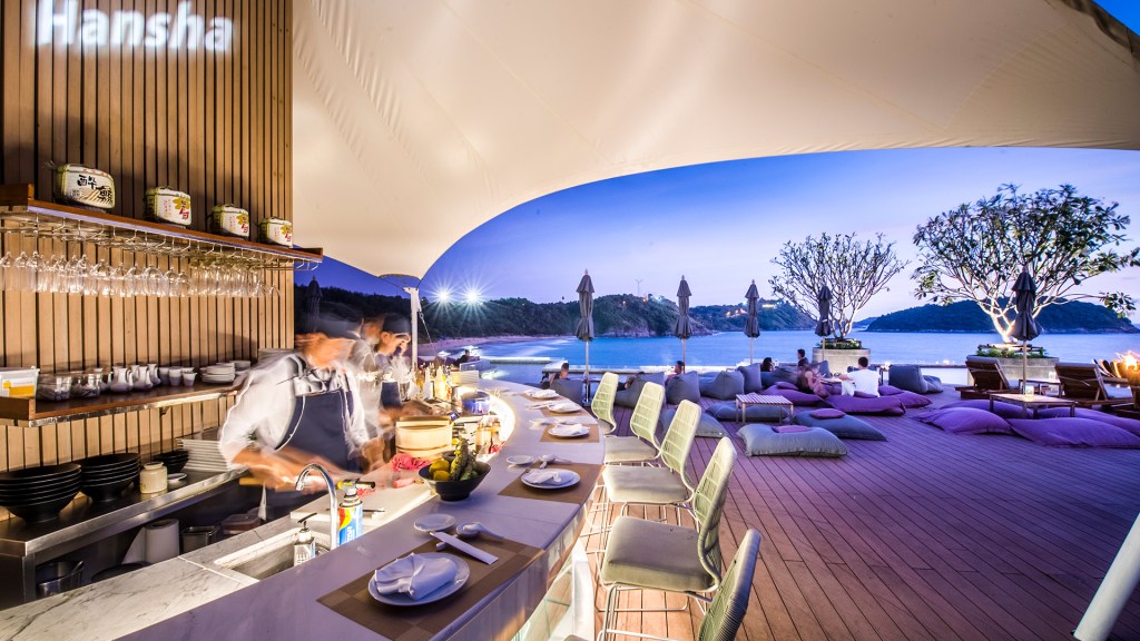 Onsite sushi bar at The Nai Harn, one of the best honeymoon resorts in Thailand