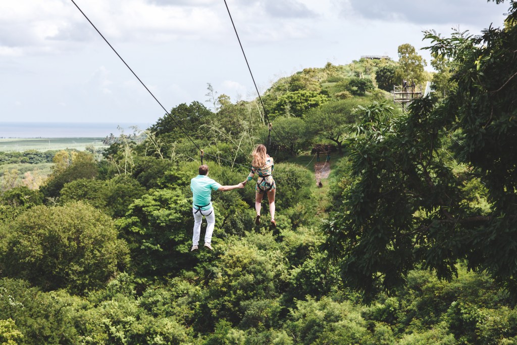 Get your thrills with a zip line ride on the longest zip line in the Indian Ocean at La Vallée Des Couleurs Nature Park in Mauritius – Luxury Escapes