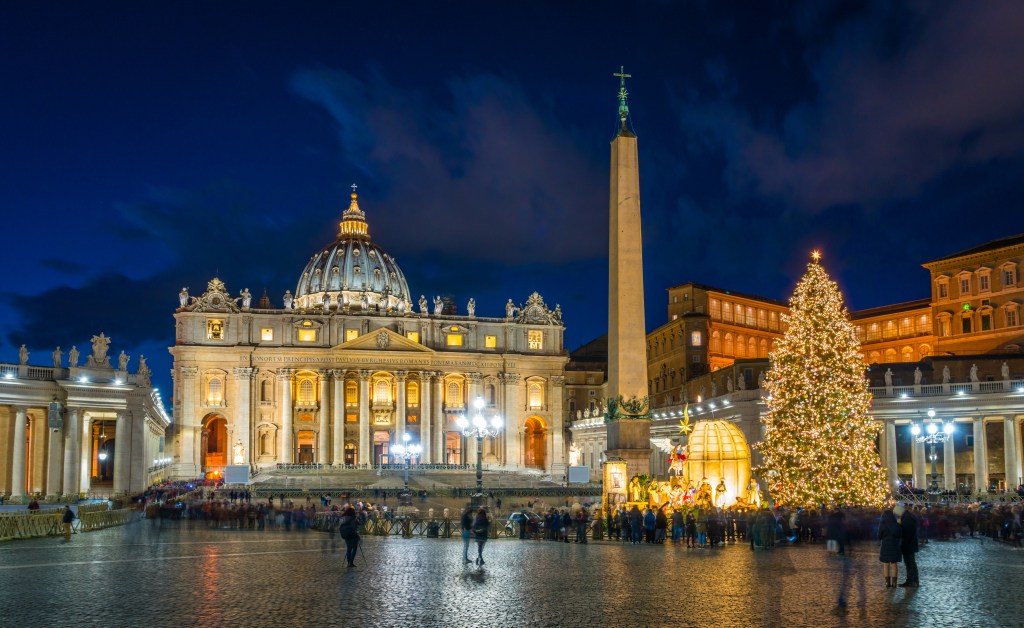 Midnight mass in Vatican City, Italy, one of the best places to spend Christmas in Europe - Luxury Escapes 