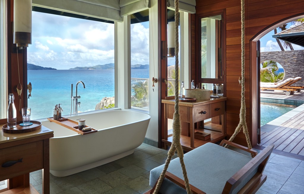 Six Senses Zil Pasyon, Seychelles, home to some of the world's most incredible bathtubs.