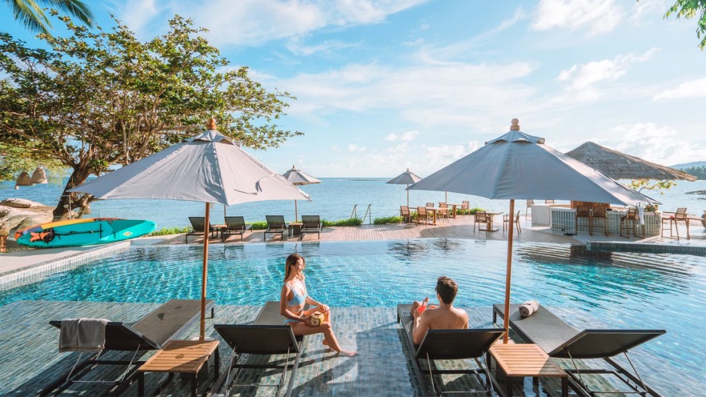 Pool at Rocky's Boutique Resort, one of The Best Honeymoon Resorts in Koh Samui  - Luxury Escapes 