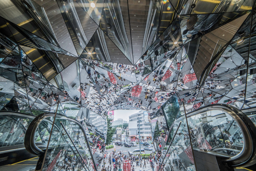 The mirrored ceiling of Tokyo Plaza is a captivating feature of Harajuku, one of Tokyo's must-see neighbourhoods - Luxury Escapes